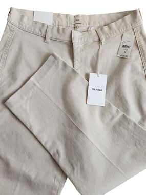 NWT DL1961 Gerri Trouser Pants Women's 32 Beige Preppy Career Business Work Chic